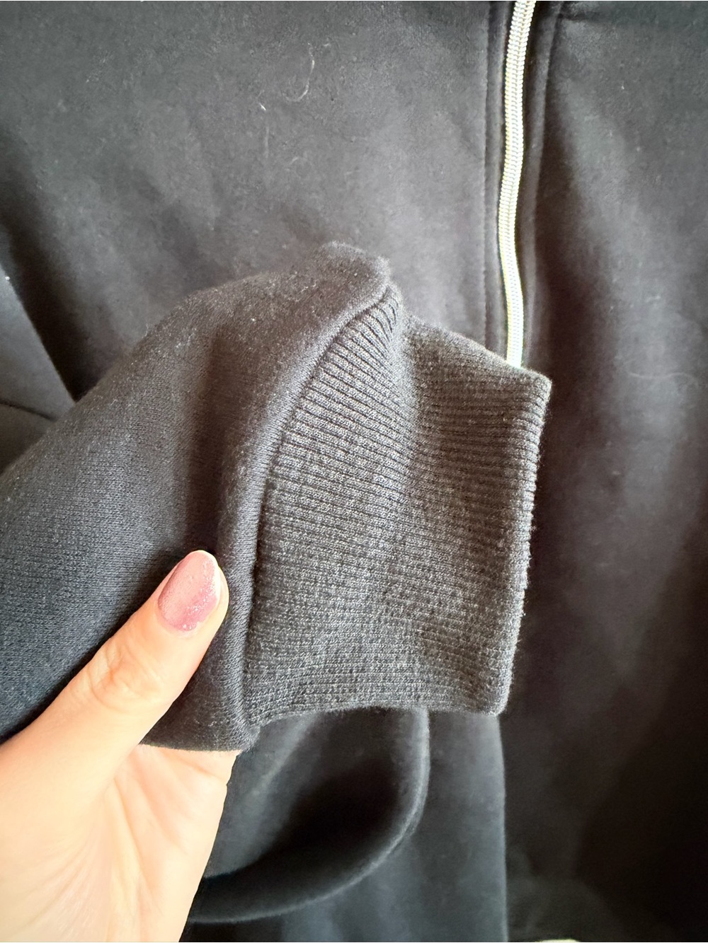 Alo Yoga Black Half-Zip Oversized Pullover Sweatshirt – Size Small - Picture 3 of 8